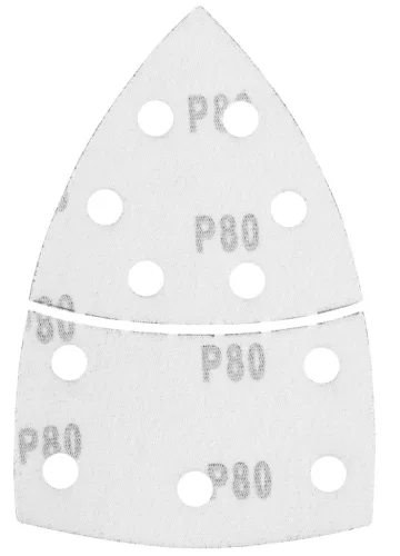 GRAPHITE Csiszolópapír tépőzáras delta 102x152mm, P80, 11 lyukas, 5db (58T302)