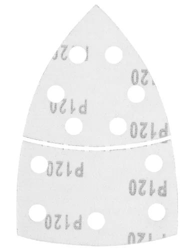 GRAPHITE Csiszolópapír tépőzáras delta 102x152mm, P120, 11 lyukas, 5db (58T304)