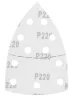 GRAPHITE Csiszolópapír tépőzáras delta 102x152mm, P220, 11 lyukas, 5db (58T307)