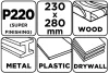 GRAPHITE Csiszolópapír, 230x280mm, P220, min.rendelés: 5db (58T350)