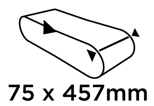 GRAPHITE Csiszolószalag 75x457mm, P80, 3db (58T362)