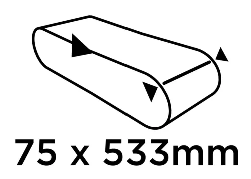 GRAPHITE Csiszolószalag 75x533mm, P60, 3db (58T367)