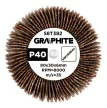 GRAPHITE Csiszolókerék csapos 80x30x6mm, P40 (58T382)