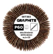 GRAPHITE Csiszolókerék csapos 80x30x6mm, P60 (58T383)
