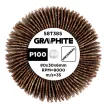 GRAPHITE Csiszolókerék csapos 80x30x6mm, P100 (58T385)