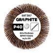 GRAPHITE Csiszolókerék csapos 60x15x6mm, P40 (58T387)