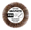 GRAPHITE Csiszolókerék csapos 60x15x6mm, P60 (58T388)