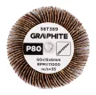 GRAPHITE Csiszolókerék csapos 60x15x6mm, P80 (58T389)