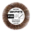 GRAPHITE Csiszolókerék csapos 60x15x6mm, P120 (58T391)