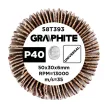 GRAPHITE Csiszolókerék csapos 50x30x6mm, P40 (58T393)