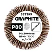 GRAPHITE Csiszolókerék csapos 50x30x6mm, P80 (58T395)