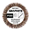 GRAPHITE Csiszolókerék csapos 50x30x6mm, P120 (58T397)