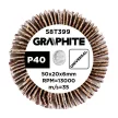 GRAPHITE Csiszolókerék csapos 50x20x6mm, P40 (58T399)