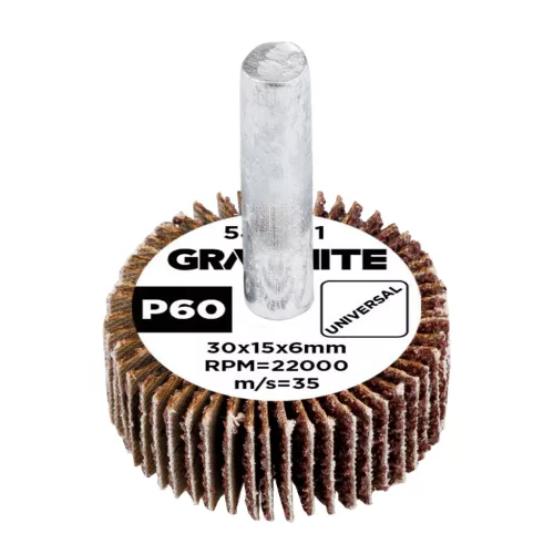 GRAPHITE Csiszolókerék csapos 30x15x6mm, P60 (58T401)