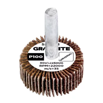 GRAPHITE Csiszolókerék csapos 30x15x6mm, P100 (58T403)