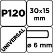 GRAPHITE Csiszolókerék csapos 30x15x6mm, P120 (58T404)