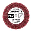 GRAPHITE Csiszolókerék csapos 60x25x6mm, P60 (58T406)
