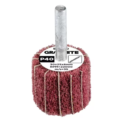 GRAPHITE Csiszolókerék csapos 30x25x6mm, P40 (58T410)