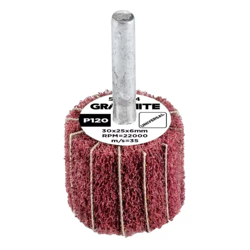 GRAPHITE Csiszolókerék csapos 30x25x6mm, P120 (58T414)