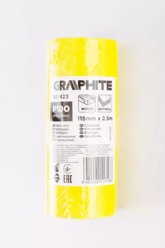 GRAPHITE Csiszolópapír tekercs 2,5mx115mm, P100 (58T423)