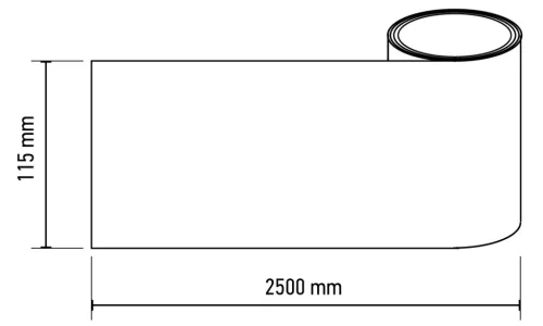 GRAPHITE Csiszolóvászon tekercs 2,5mx115mm, P180 (58T445)