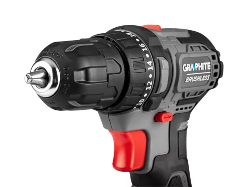 GRAPHITE Akkus szénkefementes fúró, csavarozó, Energy+, 18V, Kompakt méret, 10mm-es tokmány, akku nélkül! (58ge139)