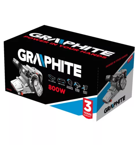GRAPHITE SZALAGCSISZOLÓ 800W, 75x146mm, (59G392)