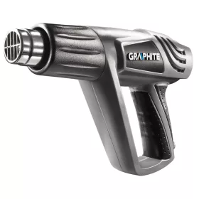   GRAPHITE Hőlégfúvó 2000W, I:50C, II: 350C, III: 550C, kofferben 5db kiegészítővel (59G522)
