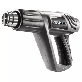   GRAPHITE Hőlégfúvó 2000W, hőfokszabályzós I:25C, II: 80-600C, III: 80-600C, kofferben 5db kiegészítővel (59G524)