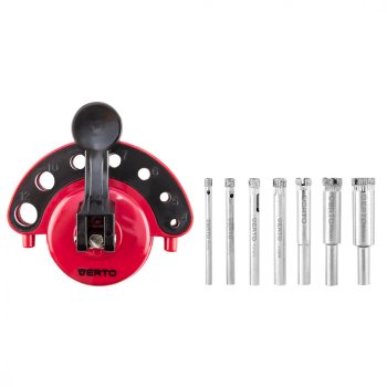   VERTO Gyémánt fúrókészlet 8db 5-12mm fúrószár, fúrószár vezető (60H840)
