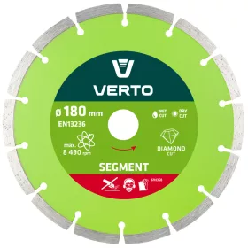 VERTO Gyémánt vágókorong 180MM SZEGMENTÁLT (61H3S8)
