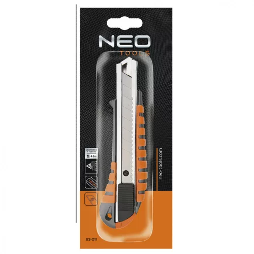 NEO Törhető pengés kés 18mm, fém vezetősín (63-011)