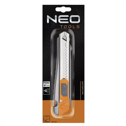 NEO Törhető pengés kés 18mm, fém vezetősín (63-021)