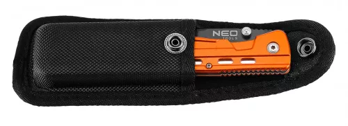 NEO Összecsukható kés, 11,5cm, retesszel és szíjvágó pengével, penge: 8.5 cm (63-026)