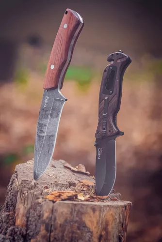 NEO Összecsukható túlélő kés, 22 cm, 6 az 1-ben: kés, síp, kovakő, csavarkulcs, szíjvágó, üvegtörő, penge: 9cm (63-107)