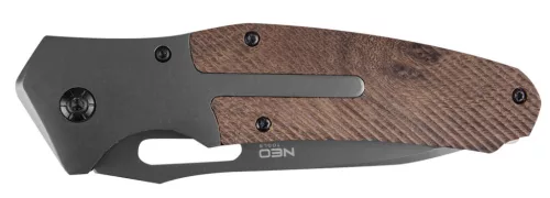 NEO Összecsukható kés 22 cm, rozsdamentes acél, penge: 11cm, fa markolat berakás (63-115)