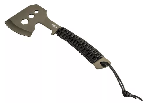 NEO Multifunkciós balta, rozsdamentes acél, teljes hossz 26cm, penge: 8cm, Paracord markolat, csavarkulcs funkció (63-118)