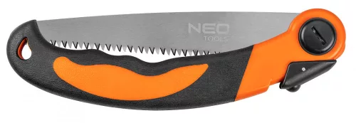 NEO Túlélő kézifűrész, 21 cm, összecsukható, Penge vastagság 0,85mm, 66HRC, 3 soros pengefelépítés (63-120)