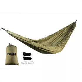   NEO Függőágy 330x140 cm, 210T nylon, maxterhelhetőség 200kg, sötétzöld (63-124)