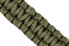 NEO Túlélő karkötő 5 az 1-ben: 3.5m paracord(250kg-ig), kovakő, iránytű, kés, síp, zöld, szélessége 26mm (63-140)