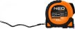 NEO Mérőszalag, 10m/25mm, erősített rugós, acél, fekete szalag fehér nagyított skálával, mágneses, autostop+rögzítő (67-245)