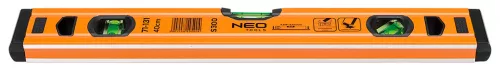 NEO Vízmérték, alu, 3 libellás, S 300, 40cm (71-131)