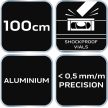NEO Alumínium vízmérték S 300, 3 libellás, 100 cm (71-134)
