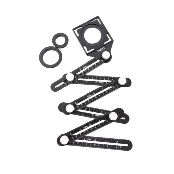   NEO Szögmásoló, furatátjelölő és vonalzó, 6 oldalas, alumínium, ABS (72-351)