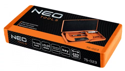 NEO Mikrométer, műanyag tokban, 75-100mm (75-023)