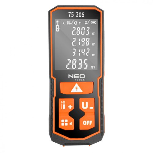 NEO Lézeres távolságmérő, hatótáv: 100 m, IP54, fröccsenő víz védelem (75-206)