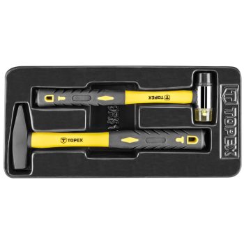   TOPEX Kalapács készlet 2db, műhelykocsitálcával (79R517)