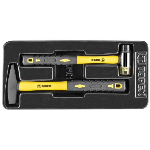 TOPEX Kalapács készlet 2db, műhelykocsitálcával (79R517)