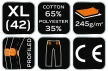 NEO Női munkanadrág, 65% pamut, 35% polyester, 245 g/m5,XL (80-220-XL)