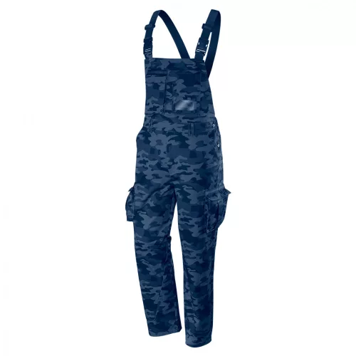 NEO Kantáros munkanadrág tengerészkék terepmintás, Camo, Navy, 60% pamut + 40% poliészter (81-243-XS)